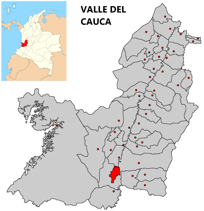 Valle del Cauca on the Map of the World