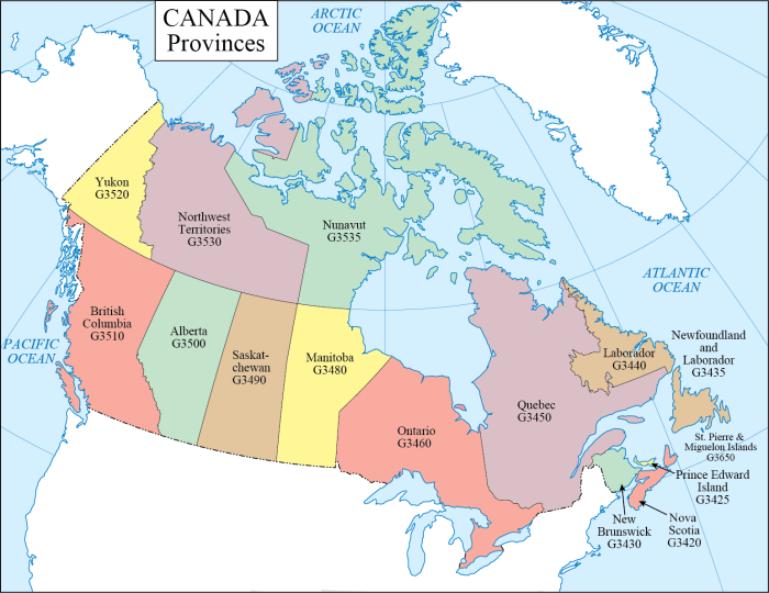 Canadian Provinces and Territories