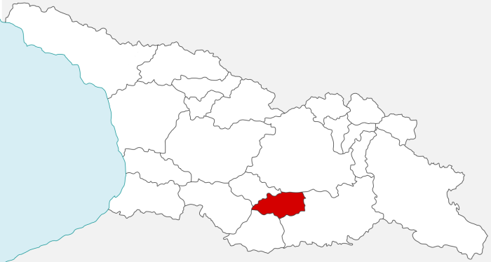 Триалетский хребет на карте Грузии