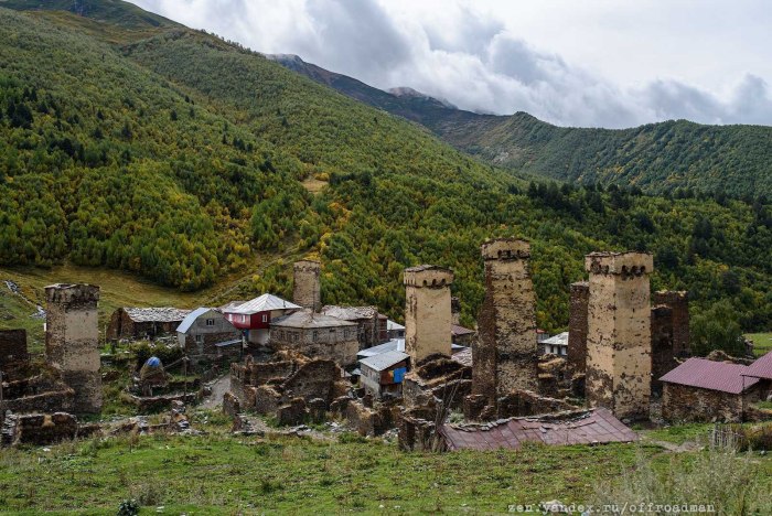Сванские башни Грузия слаиди