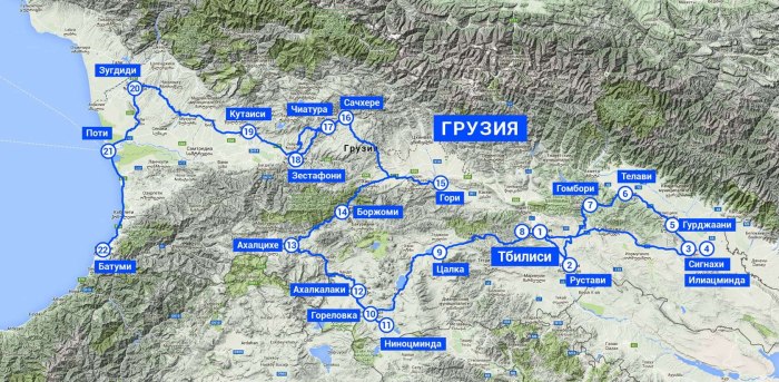 Сванетия Грузия на карте Грузии