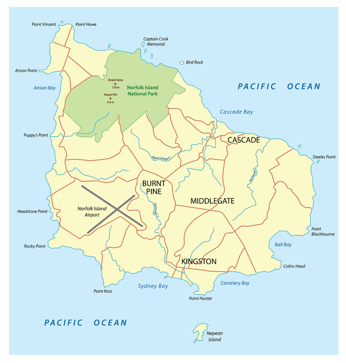 Norfolk Island на карте