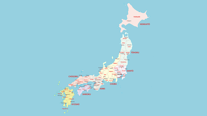 Tohoku на карте Японии