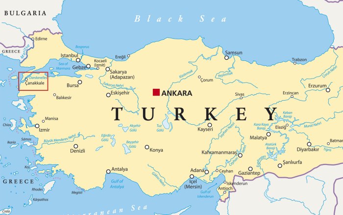 Политическая карта Турции