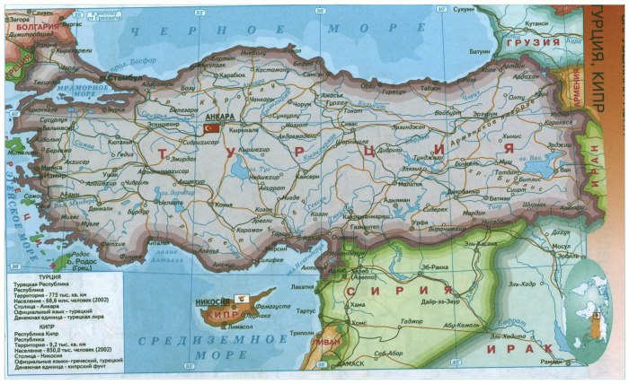 Карта Турции сейчас