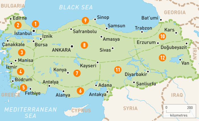 Стамбул на карте Турции