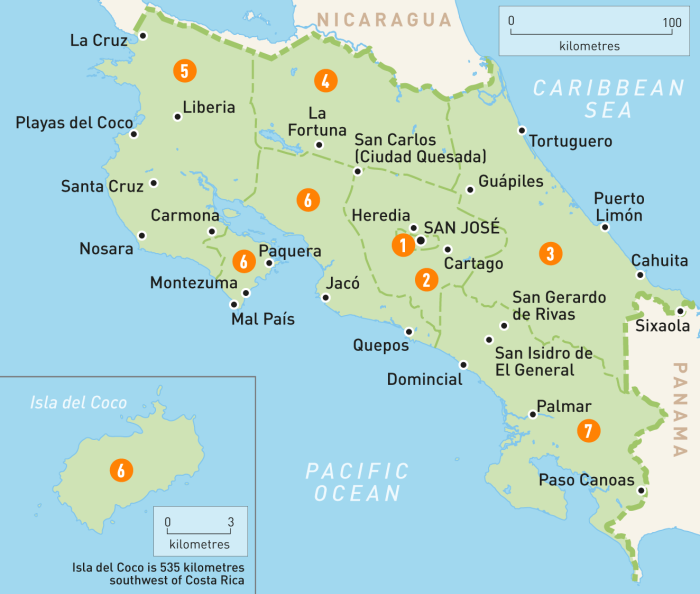 Costa Rica на карте