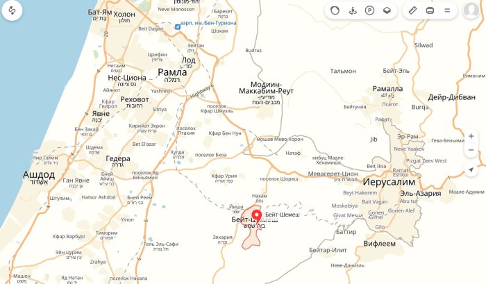 Кибуцы на карте Израиля