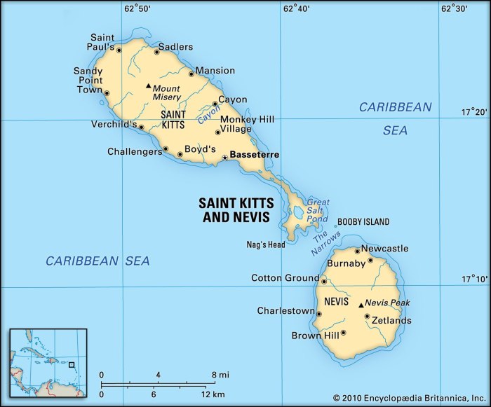 Saint Kitts and Nevis карта