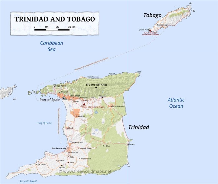 Trinidad and Tobago Map