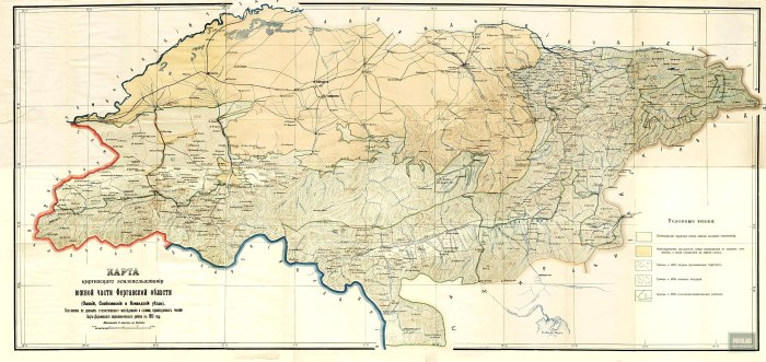 Карта Киргизии 1915