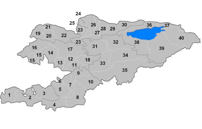 Административная карта Кыргызской Республики