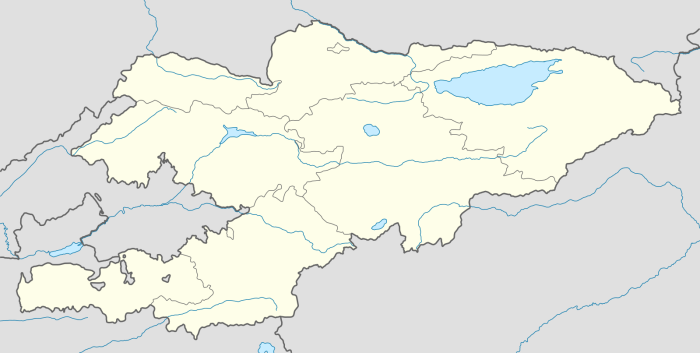 Контурная карта Киргизии