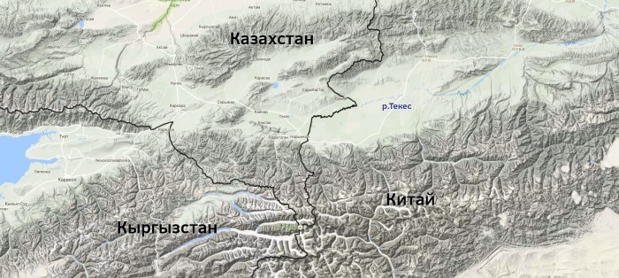 Древняя карта Кыргызстана