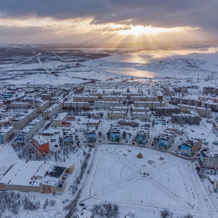 Заполярный город Мурманская область природа