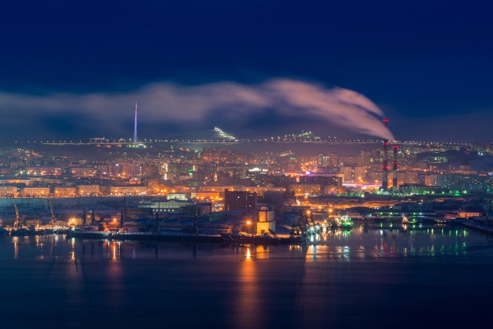 Мурманск панорама порт