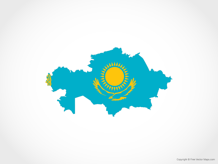 Карта Казахстана вектор