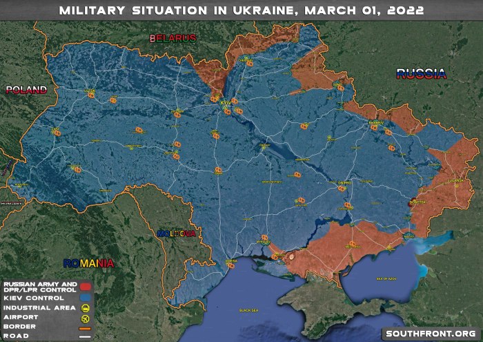 Карта военных действий на Украине апрель