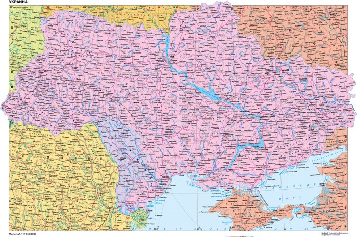 Карта Украины
