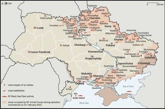 Карта Украины боевые боевые действия
