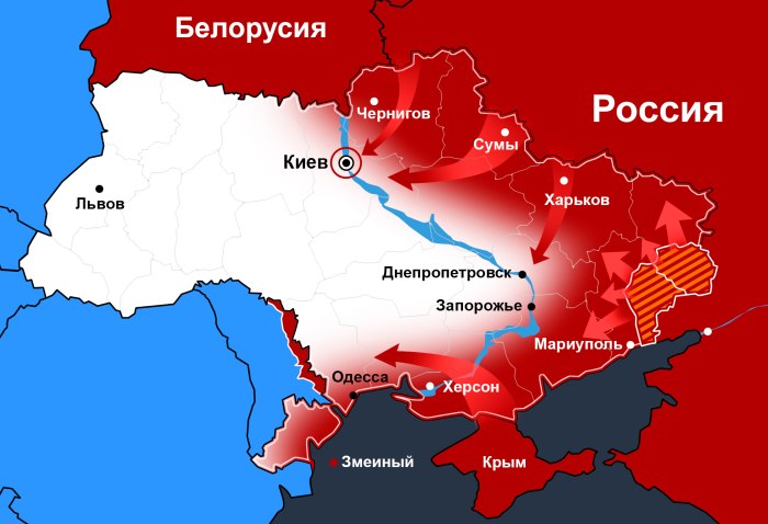 Продвижение россииских воиск на Украине