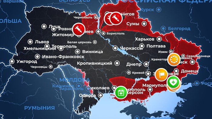 Карта военных действий на Украине сегодня сейчас 22.03.2022