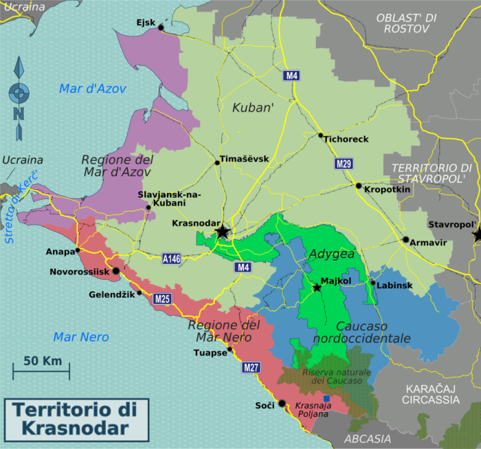 Карта Краснодарского края